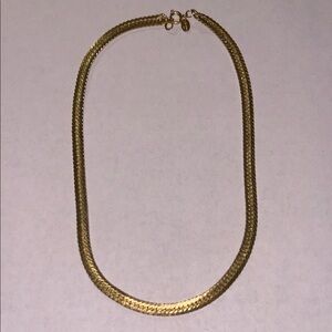 Citation Gold Tone Herringbone Necklace